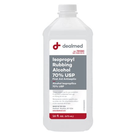 Dealmed Isopropyl Rubbing Alcohol 70%, Usp, 16 Oz, Ea., Ea. 781080